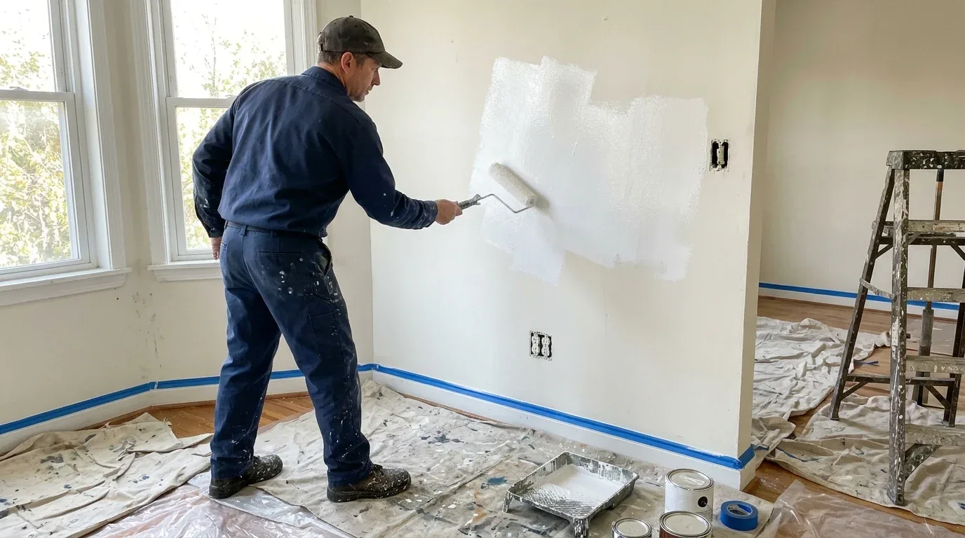 Repainting walls in Abu Dhabi