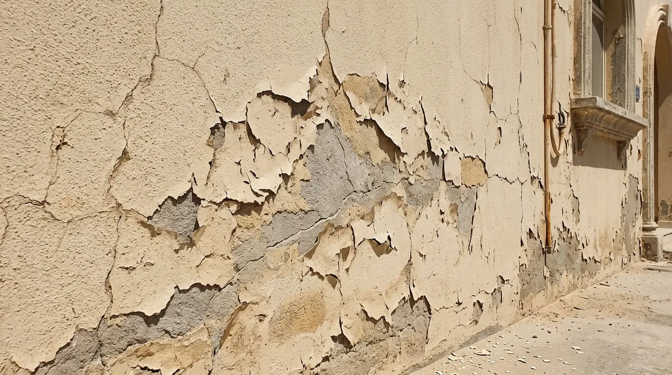 Peeling villa paint in Abu Dhabi